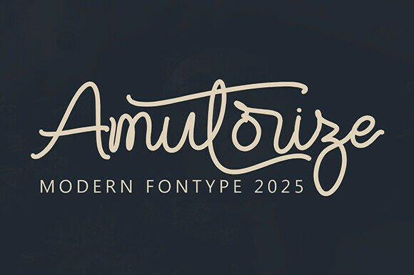 Amutorize: A Modern Script Typeface for Editorial Design