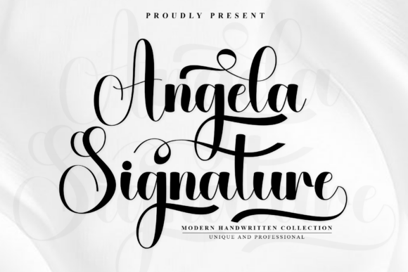 Angela Signature Font for Makers