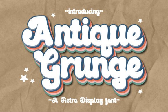 Antique Grunge Font for Vintage Business Branding