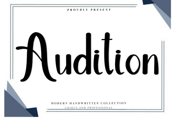 Audition: A Graceful Script Font for Editorial Design