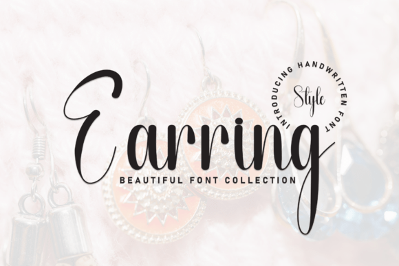Earring Script Font for Editorial Design