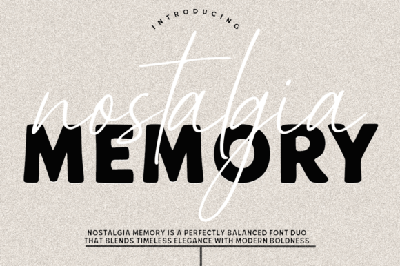 Elevate Brand Visuals with Nostalgia Memory Typeface