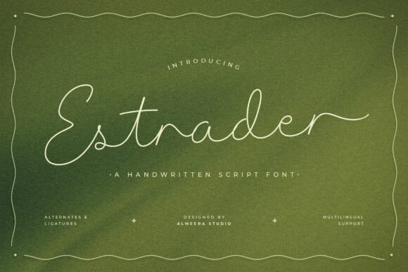 Estrader: A Modern Script Handwritten Font for Web Design