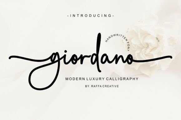 Giordano: The Modern Script Typeface for Elegant Branding