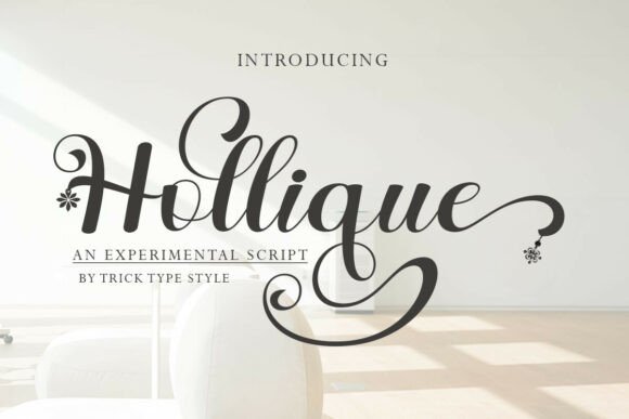 Hollique: The Experimental Script Font for Bold Branding
