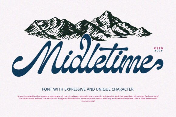 Midletime: A Unique Script Typeface for Makers