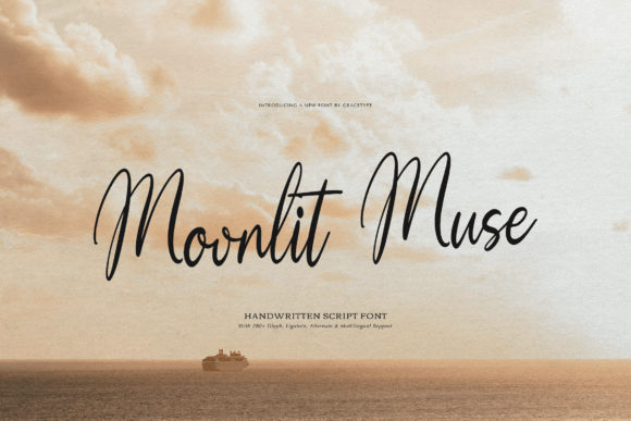 Moonlit Muse: A Script Handwritten Font for Digital Elegance