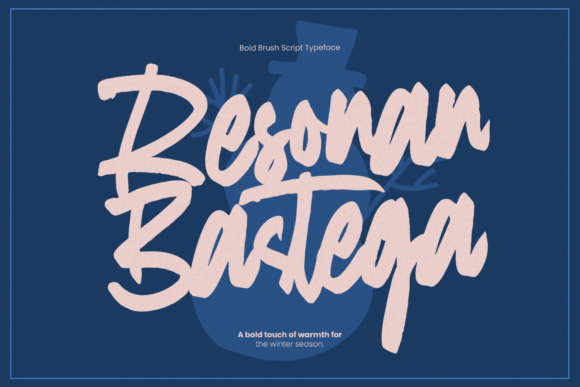 Resonan Bastega: A Bold Script Typeface for Winter Web Design